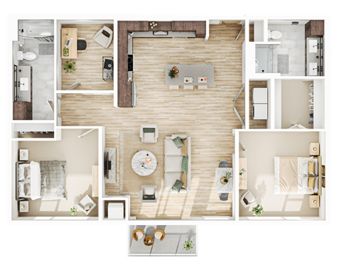 CC-3_D3 Floor Plan at The Mera, Minnesota